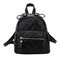 Women Casual  Rhombic  Small Backpack Student Bag  - Black