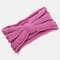 Women Weave Knit Crochet Handmade Woolen Knot Turban Hairband Headband Headwrap - Pink