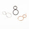 3 Size Copper Good Luck Number 8 Double Circle Drop Earrings - L