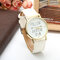 Simple PU Leather Follow Your Arrow Alloy Watch - White