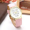 Simple PU Leather Follow Your Arrow Alloy Watch - Pink