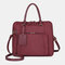 Women Designer Waterproof Solid Handbag Multifunction Crossbody Bag - Red