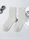5 Pairs Men Cotton Solid Color Simple Sweat-absorbent Deodorant Warmth Socks - Gray