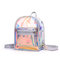 Seasonal Laser Bag Female New Fashion Jelly Transparent Backpack Outdoor Travel Girl Small Backpack - White