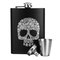 4 Patterned Black Silk Takeaway Hip Flask Portable Hip Flask Father's Day Gift - #01