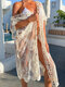Solid Hollow See Through Open Front Beach Cover-up Kimono - Apricot