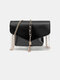 Women 2PCS Metal Tassel Clear Bag With Inner Pouch Crossbody Bag - Black