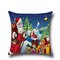 Retro Cartoon Christmas Santa estampada fronhas para sofá em casa Capa de almofada Decoração de Natal - #9