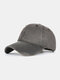 Men Plain Color Baseball Cap Outdoor Sunshade Adjustable Hats - Black