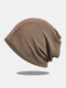 Women Dacron Mesh Solid Color Breathable All-match Beanie Hat - Khaki