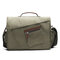 Ekphero Vintage Canvas Large Capacity Casual Multi-pocket Crossbody Bag For Men - Army