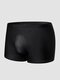 Men Ice Silk 3D Solid Seamless Shockproof Sports Legging Cozy Thin Boxers Briefs - Black