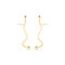 Punk Snake Piercing Drop Earrings Statement Micro Paved Rhinestone Womens Earrings Party Jewelry - Gold