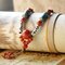 Ethnic Metal Geometric Irregular Ceramic Beads Tassel Necklace Hand-woven Ceramic Beads Necklace - Red
