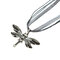 Trendy Colorful Dragonfly Pendant Necklaces Rhinestones Fabric Womens Long Necklaces - Black