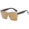 Women and Man Square Glasses Fashion Solid Color Transparent Siamese Sunglasses - #03