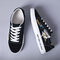 Men Breathable Casual Lace-up Sneakers - Black
