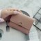 Women Stylish PU Leather Multi-slots Short Wallet  Card  Holder Purse - Light Pink
