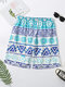 Men Floral & Geometric Print Thin Cool Quick Dry Mesh Lined Board Shorts - Blue