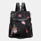 Women Printed Nylon Anti-theft Backpack - #04