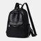 Women Soft Leather Backpack Purse Anti theft Backpack Rucksack Purse - Black