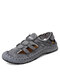 Men Hand Stitching Outdoor Toe Protective Hiking Water Sandals - Gray