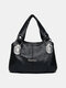 Women Retro Multi-Layers Handbag Crossbody Bag Satchel Bag - Black