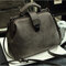 Stylish Doctor Bag Vintage Shoulder Bag PU Leather Crossbody Bag Phone Bag - Grey