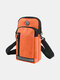 Men's Oxford Cloth Outdoor Sports 6.5 Inch Mobile Phone Bag Shoulder Messenger Bag Arm Bag Waist Bag - Orange