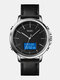 Leather Alarm Stopwatch Sport Watch Luminous Display Men Waterproof Dual Display Digital Watch - #08