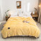 1Pcs Milk Velvet Blanket Towel Quilt Thin Single Dormitory Student Coral Velvet Air Conditioning Nap Cover Blanket - Yellow