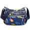 Women Nylon Lightweight Multi-color Print Crossbody Bag Large Capacity Messenger Bag - #09