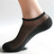 Unisex Boat Socks Casual Cotton Sport Short Socks Breathable Net Hole Design Socks - Dark Grey