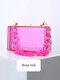 Women Chains Acrylic Transparent Handbag Box Bag Handbag - Rose