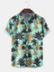 Mens Tropical Print Casual Holiday Hawaiian Shirt - #05