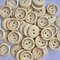 100 Pcs Classic Bowl-shaped Buttons Carving Letter Handmade Solid Color Button - #1
