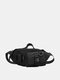 Men Oxford Casual Multi-Carry Black Sport Crossbody Bag Sling Bag - Black