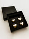 1/4/6PCS Set Stainless Steal Whisky Stones Ice Cubes Heart Shaped Reusable Whisky Beer Wine Cooler Bar Ice Cube Quick-frozen Drinks - 4PCS Gold+Velvet Box