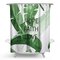 Green Tropical Plants Shower Curtain Bathroom Waterproof Polyester Shower Curtain Leaves Printing Curtains for Bathroom Shower - E
