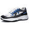Men Mesh Breathable Lace Up Sport Running Casual Shoes - Blue