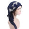 Headwear Turbans For Women Long Hair Head Scarf Headwraps Cancer Hats - Navy