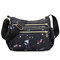 Women Nylon Lightweight Multi-color Print Crossbody Bag Large Capacity Messenger Bag - #08