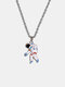 Personality Titanium Steel Men Necklace Cute Astronaut Space Rocket Pendant Women Clavicle Chain - #01