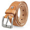 Men's Retro Belt Genuine Leather Casual Frosted Waistband Waist Strap Pin - Camel