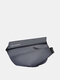 Men Casual Oxford Waterproof Wear-Resistant Crossbody Bag Shoulder Bag - Gray