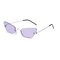Unisex Vogue Vintage Frameless Metal Marine Sunglasses Outdoor Travel Beach Sunglasses - Purple