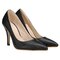 Women Pu Pure Color Pumps High Heel Shoes - Black