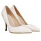 Women Pu Pure Color Pumps High Heel Shoes - White