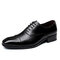Men Microfiber Leather Non Slip Cap Toe Business Formal Dress Shoes - Black