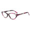 Women Cat Eye Style Diamond Spring Frame Legs Reading Glasses Colorful Diopter Presbyopic Glasses - Red